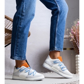 D/GMR Grå sneakers kvinders sneakers blå strenge Arcobaleno