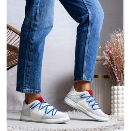 D/GMR Grå sneakers Kvinders sneakers, Arcobaleno snørebånd