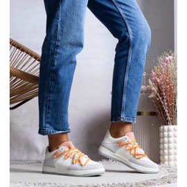D/GMR Grå sneakers kvinders blonder -op sneakers Arcobaleno