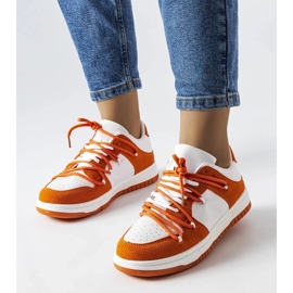 D/GMR Orange sneakers med kombinerede materialer fra Hila