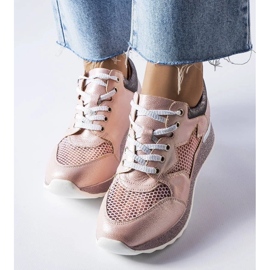 D/GMR L'Angelier pink skinnende sneakers lyserød
