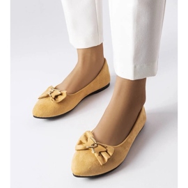 D/GMR Jette beige ballerinaer med spids tå