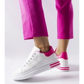 D/GMR Hvide sneakers med pink accent fra Davisson