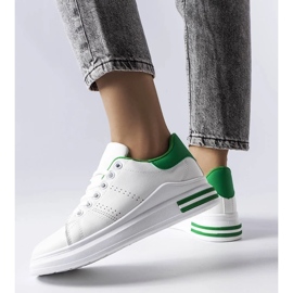 D/GMR Hvide sneakers med grøn accent fra Davisson