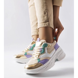 D/GMR Sneakers i hvid og guld til kvinder fra Séguin gylden