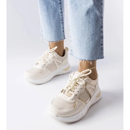 D/GMR Beige multi-stof sneakers fra Caya