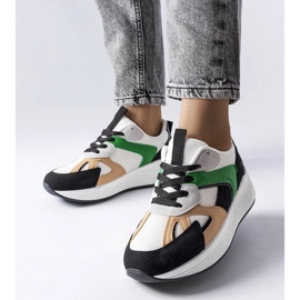 D/GMR Sorte sneakers lavet af blandede materialer fra Riel hvid