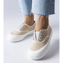 D/GMR Beige slip-on sneakers fra Rabican