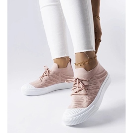 D/GMR Pink Polaire sneakers i stretchstof lyserød