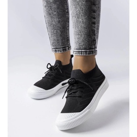 D/GMR Sorte sneakers i stretchstof fra Polaire