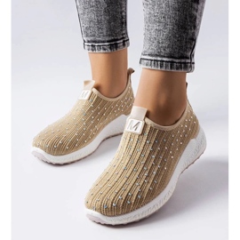 D/GMR Beige sneakers med rhinestones fra Maasje