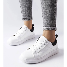 D/GMR Sorte og hvide sneakers med prægning fra Dreux