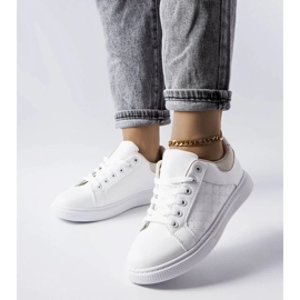 D/GMR Hvide og beige sneakers med prægning fra Dreux