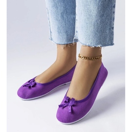 D/GMR Lilla stof ballerinaer fra Gendron violet