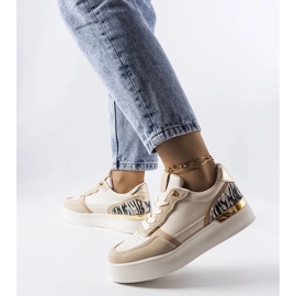 D/GMR Beige platform sneakers fra Tooele