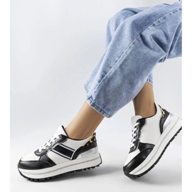 D/GMR Sorte sneakers med glitterindlæg fra Lang