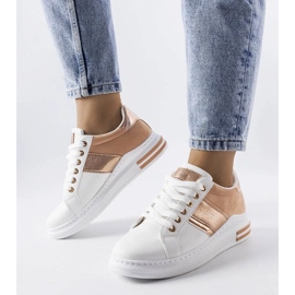 D/GMR Hvide sneakers med lyserøde indlæg fra Deans