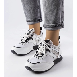 D/GMR Hvide sneakers med guldelementer fra Bedord