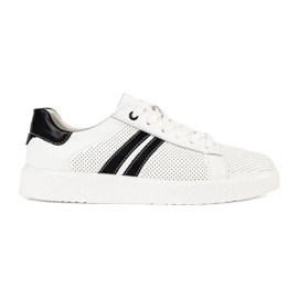 Goodin Hvide åbne sneakers lavet af naturligt læder