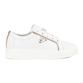 Goodin Læder hvide sneakers på en tyk sål