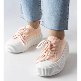 D/GMR Pink stof sneakers på Mallus platformen lyserød