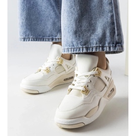 D/GMR Beige sneakers lavet af kombinerede materialer fra Malas