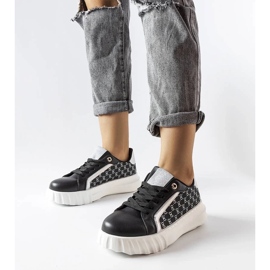 D/GMR Sorte platform sneakers fra Giuseppe
