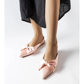 D/GMR Longhena pink ballet flade med åben hæl lyserød