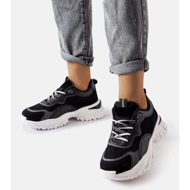 D/GMR Sorte sneakers med synlig slidbane fra Rosita