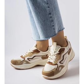 D/GMR Hule beige sportssneakers grøn