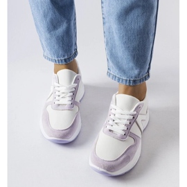 D/GMR Hvide og lilla sportssneakers fra Tornano
