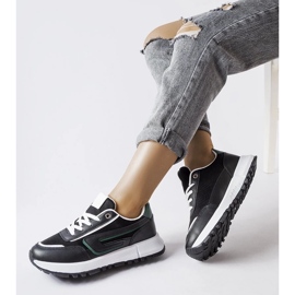 D/GMR Sorte sneakers med grøn accent Tod