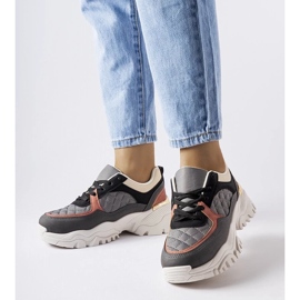 D/GMR Grå sneakers med farvede indlæg fra Esquibel