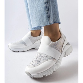D/GMR Hvide sneakers med rhinestones fra Algiso