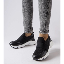 D/GMR Sorte sneakers med rhinestones fra Algiso