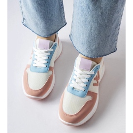 D/GMR Hvide, lyserøde og blå sneakers fra Teresio