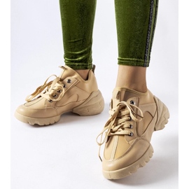 D/GMR Mørkebeige sneakers med en fleksibel Abal-overdel