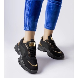 D/GMR Sorte sneakers med guld Lodgeville accent