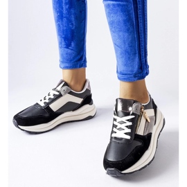 D/GMR Hvide og sorte Cecchi sneakers