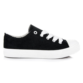 Ideal Shoes Corduroy sneakers sort