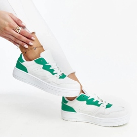 D/GMR Hvide sneakers med grøn Fournie-accent