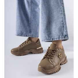 D/GMR Brune sneakers med massiv sål fra Arpaia