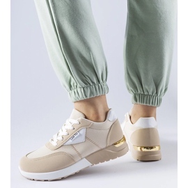 D/GMR Sneakers i beige stof fra Geraldino