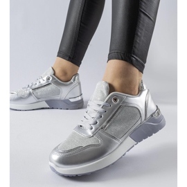 D/GMR Grå sneakers med pyntetråd fra Facondo
