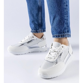 D/GMR Hvide glitter sneakers fra Roganzuolo