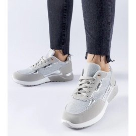 D/GMR Grå glitter sneakers fra Roganzuolo
