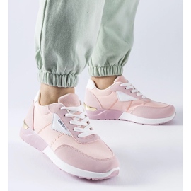 D/GMR Pink stof sneakers fra Geraldino lyserød