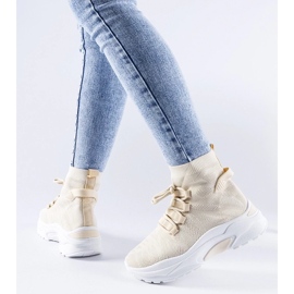 D/GMR Beige high-top Vigatto sneakers