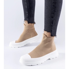 D/GMR Brune sneakers med elastisk overdel fra Gadbois