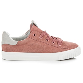 Ideal Shoes Sportssko på platformen lyserød
